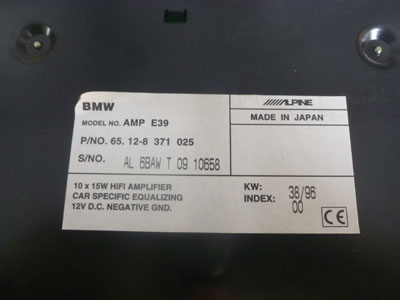 1997 BMW 528i E39 - Stereo Radio Amplifier (Amp)  651283710253